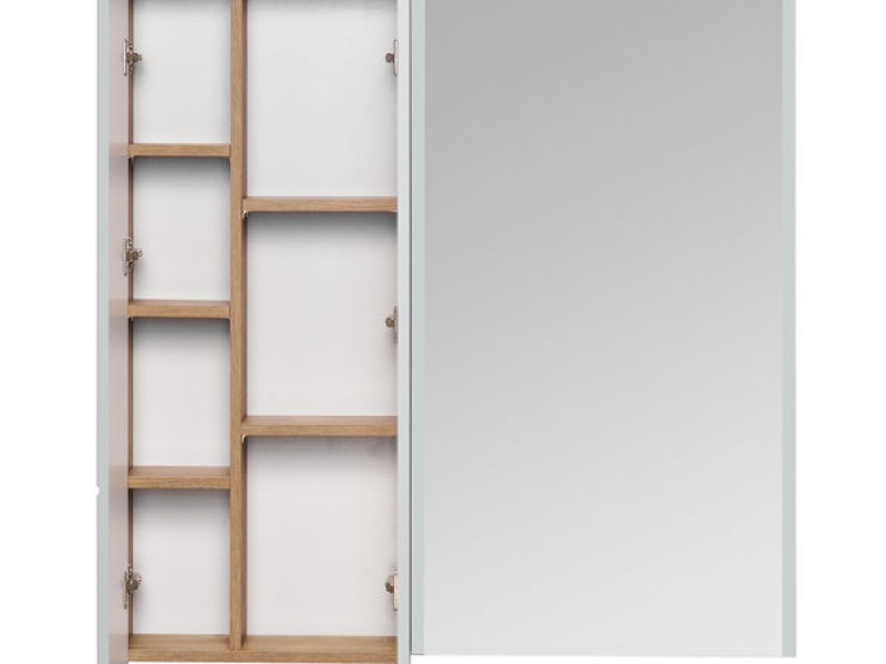 Шкаф для зеркала Акватон Мишель 1A244203MIX30 43 см, дуб рустикальный, фьорд