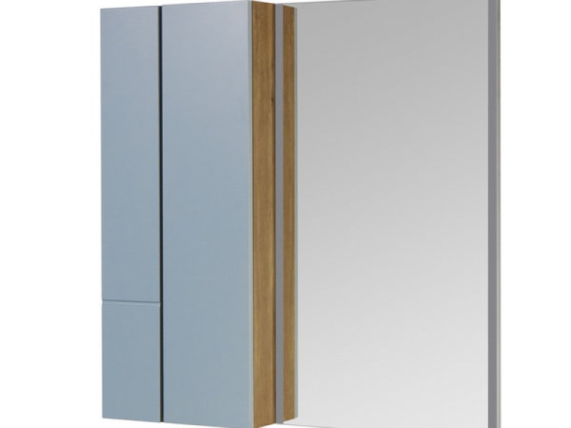 Шкаф для зеркала Акватон Мишель 1A244203MIX30 43 см, дуб рустикальный, фьорд