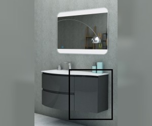 Шкафчик Cezares Vague 44229/44223 34 см подвесной, цвет antracite