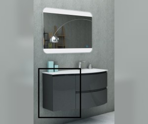 Шкафчик Cezares Vague 44229/44223 34 см подвесной, цвет antracite