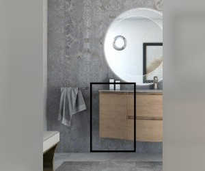 Шкафчик Cezares Vague 54836/54835 34 см подвесной, цвет rovere tabacco