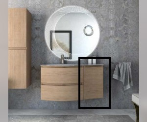 Шкафчик Cezares Vague 54836/54835 34 см подвесной, цвет rovere tabacco