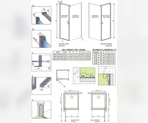 Душевой уголок Radaway Nes 8 KDJ I, 100 x 90, левая дверь, стекло прозрачное, профиль хром