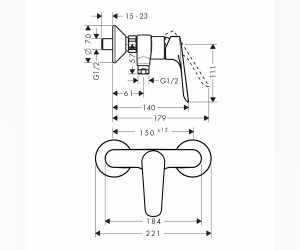 Смеситель для душа Hansgrohe Logis E 71602000