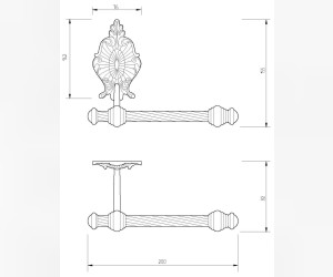 Бумагодержатель Migliore Elizabetta 16992 - бронза