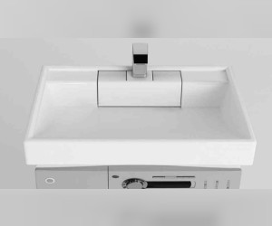 Раковина Акватон Рейн 60 см, 1A72103KRW010, искусственный камень, белый