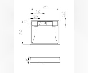 Раковина Акватон Рейн 60 см, 1A72103KRW010, искусственный камень, белый