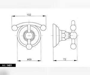 Крючок для полотенец Nicolazzi Classic 1481CR, хром