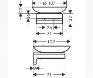 Мыльница Hansgrohe AddStoris, цвет держателя золото полированное, 41746990
