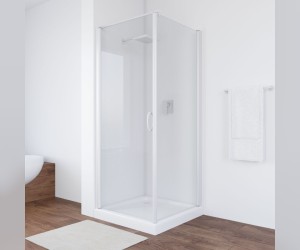 Душевой уголок Vegas Glass EP-Fis, 80 x 110 x 190 см, профиль белый, стекло прозрачное