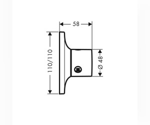 Переключатель душа двух- и трехпозиционный AXOR Massaud Trio/Quatro (18730000)