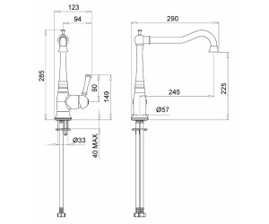 Смеситель Migliore Dallas 18186 для кухни - бронза
