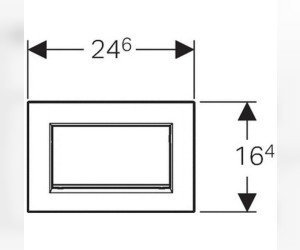 Клавиша Geberit Sigma Type 30 115.893.KJ.1, металл, белый/хром