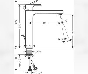 Смеситель Hansgrohe Vernis Shape для раковины, черный матовый, 71562670
