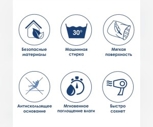 Коврик WasserKraft BM-3940 Bright White напольный, цвет - белый, 60 х 100 см