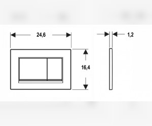 Клавиша Geberit Sigma Type 30, 115.883.01.1, с легкоочищаемой поверхностью, лакированный белый матовый/белый