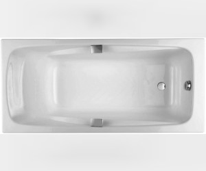 Чугунная ванна Jacob Delafon Repos E2903-00, 180 x 85 см с ручками, сливом-переливом и ножками