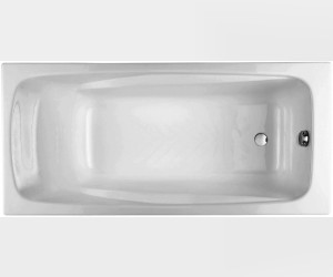 Чугунная ванна Jacob Delafon Repos E2918-S-00, 170 x 80 см, без отверстий для ручек и антискользящего покрытия, со сливом-переливом и ножками