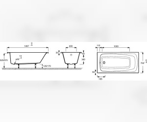 Акриловая ванна Jacob Delafon Patio 150-70 E6810RU-01