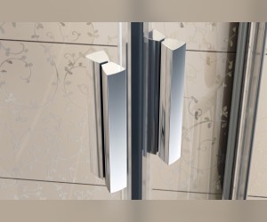 Неподвижная стенка Ravak Blix BLPS-100, профиль белый, витраж грейп, 9BHA0100ZG