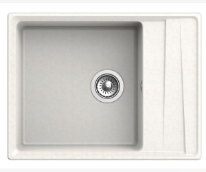 Кухонная мойка GranFest Level GF-LV-660L, 66х50 см, белая