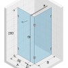 Душевой уголок Riho SZ Scandic NXT X204, 97x77x200 см, цвет профиля хром, стекло прозрачное, левый/правый