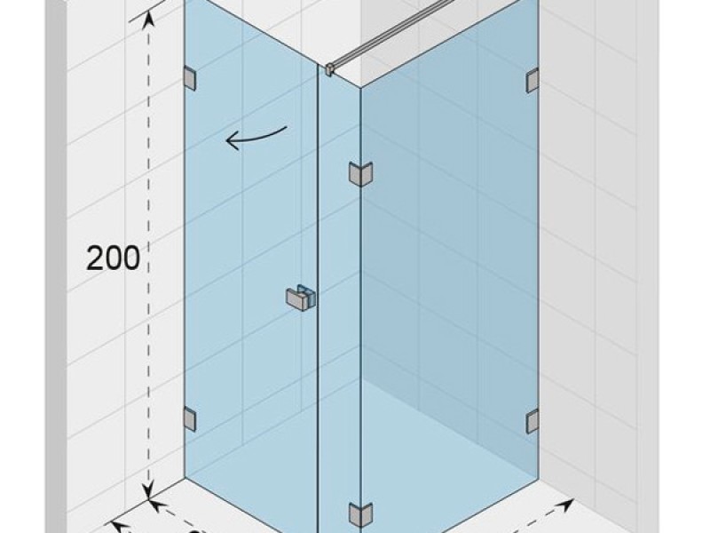 Душевой уголок Riho SZ Scandic NXT X204, 97x77x200 см, цвет профиля хром, стекло прозрачное, левый/правый