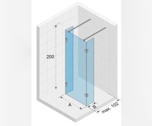 Душевой уголок Riho SZ Scandic NXT X202, 156x87x200 см, цвет профиля хром, стекло прозрачное, левый/правый