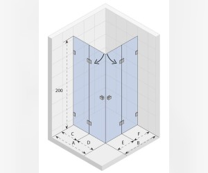 Душевой уголок Riho SZ Scandic NXT X207, 77x77x200 см, цвет профиля хром, стекло прозрачное, левый/правый, GX09082B0