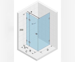 Душевой уголок Riho SZ Scandic NXT X203, 157x87x200 см, цвет профиля хром, стекло прозрачное, левый/правый