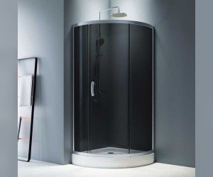 Душевой уголок Am.Pm Like Solo Slide 90 x 90 см, профиль матовый хром, стекло тонированное, W83G-315-090CG64