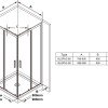 Душевой уголок Ravak Blix Slim BLSRV2-90, 90 х 90 см, профиль блестящий ,витраж транспарент, X1LM70C00Z1