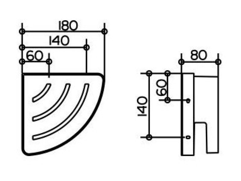 Угловая корзинка для душа Keuco Collection Moll 12757 010000