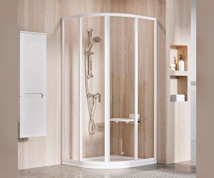 Душевой уголок Ravak Supernova SKKP4-90, профиль белый, витраж транспарент, 3117O102Z1