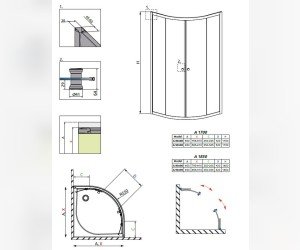Душевой уголок Radaway Classic A, 90 х 90 x 170 см, стекло графит, профиль хром, 30001-01-05