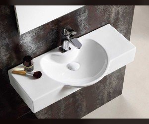 Раковина CeramaLux Серия N STR4282B подвесная, белый