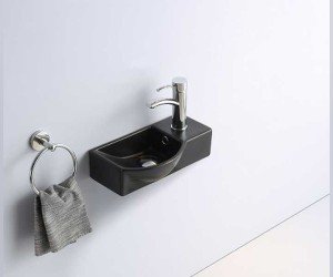 Раковина CeramaLux Серия N 7947AMB подвесная, черный матовый