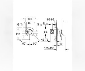 Смеситель Grohe BauClassic 29048000 для душа со встроенным механизмом