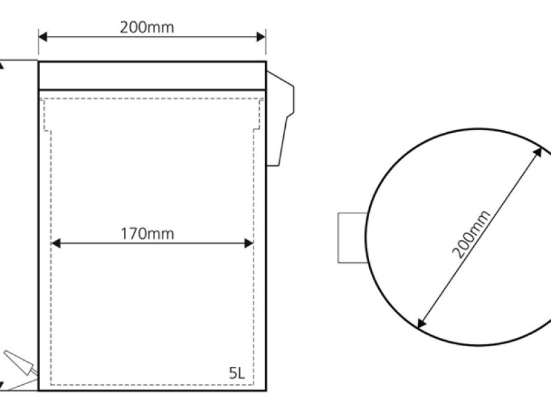 Ведро для мусора 5 л Bemeta Hotel 104315012 с педалью, крышка SoftClose, хром глянцевый