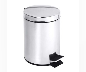 Ведро для мусора 5 л Bemeta Hotel 104315012 с педалью, крышка SoftClose, хром глянцевый