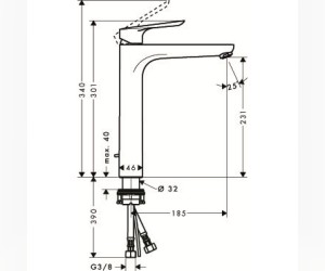 Смеситель Hansgrohe Logis E 71162000 для раковины, хром