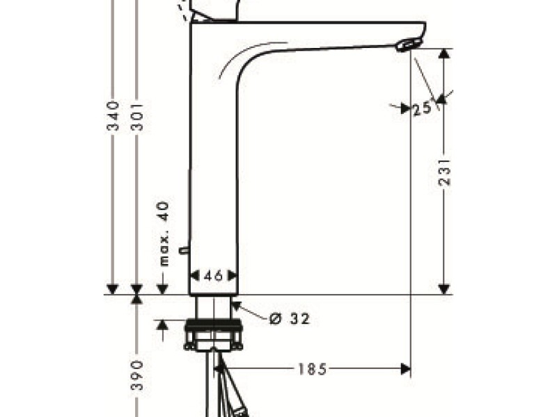 Смеситель Hansgrohe Logis E 71162000 для раковины, хром
