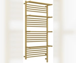 Полотенцесушитель электрический Сунержа Богема 3.0 1200 x 600 с 4 полками, ширина 63.2 см, высота 132.4 см, матовое золото, L/R