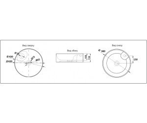 Раковина CeramaLux Серия NC D1306H004 накладная, черный