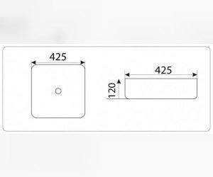 Раковина CeramaLux Серия NC D1305H004 накладная, черный