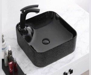 Раковина CeramaLux Серия NC D1305H004 накладная, черный