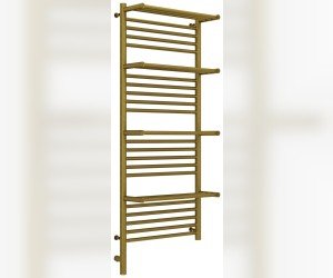 Полотенцесушитель электрический Сунержа Богема 3.0 1200 x 500 с 4 полками, ширина 53.2 см, высота 132.4 см, состаренная бронза, L/R