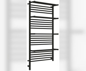 Полотенцесушитель электрический Сунержа Богема 3.0 1200 x 600 с 4 полками, ширина 63.2 см, высота 132.4 см, тёмный титан муар, L/R