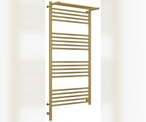 Полотенцесушитель электрический Сунержа Богема 3.0 1200 x 600 с полкой, ширина 63.2 см, высота 132.4 см, состаренная латунь, L/R