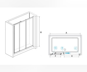 Душевая дверь RGW CL-11, 04091130-11, 130 х 185 см раздвижная, стекло прозрачное, хром
